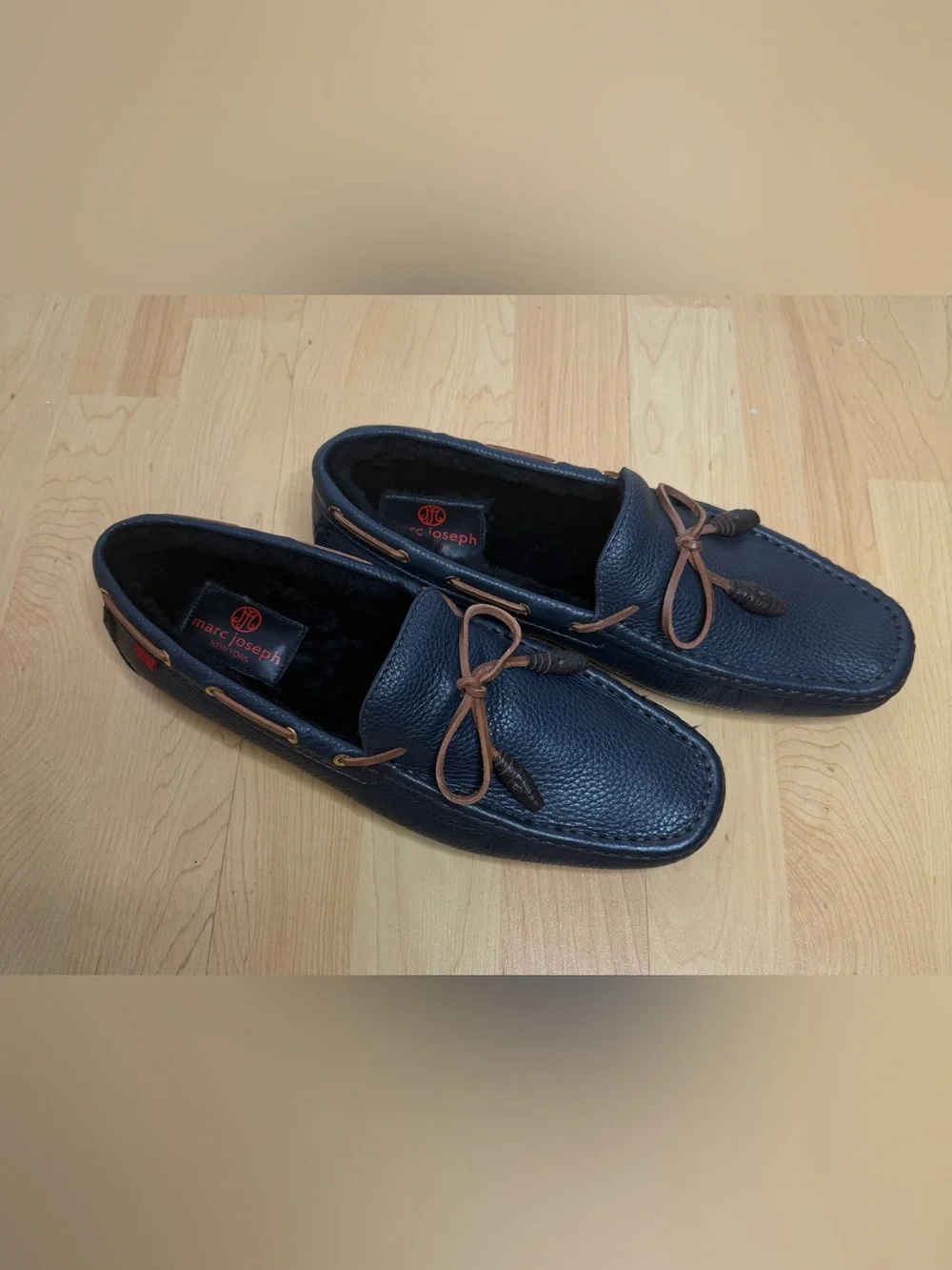 Marc Joseph Rockefeller Navy Leather Loafers EU 41/US 8